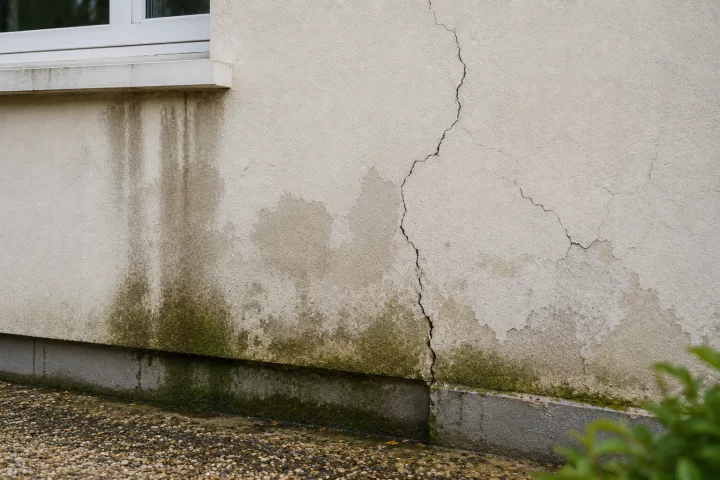 Illustration de Les fissures favorisent-elles l’humidité dans une façade ?