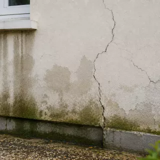 Illustration de Les fissures favorisent-elles l’humidité dans une façade ?
