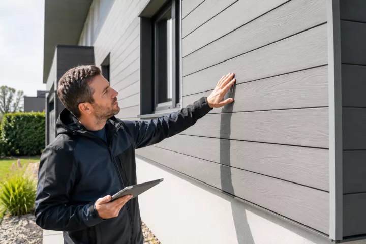 Image générée : Inspection de la façade moderne