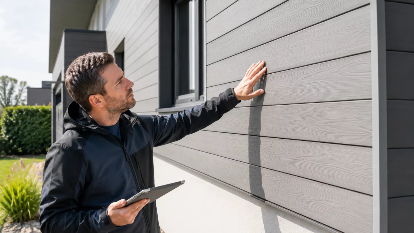 Image générée : Inspection de la façade moderne