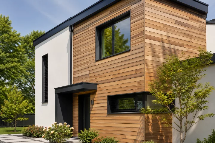 Image générée : Maison moderne en plein jour