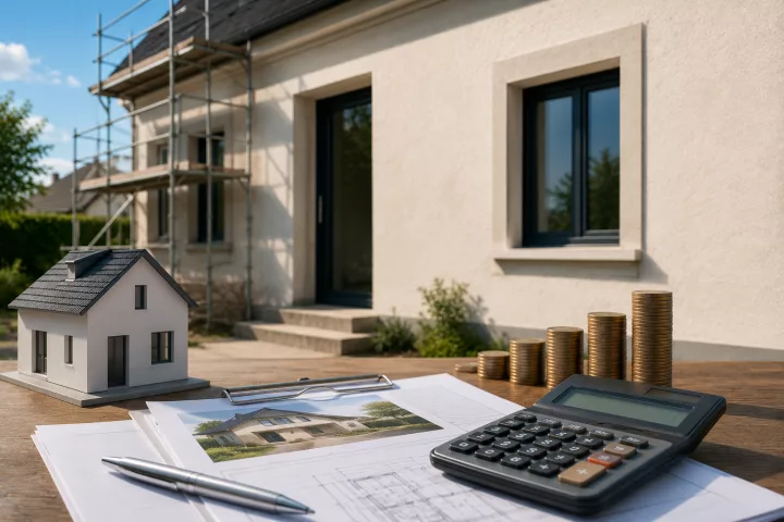 Image générée : Planification financière pour la rénovation maison